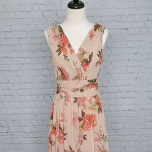 Connected Apparel Chiffon Midi Dress